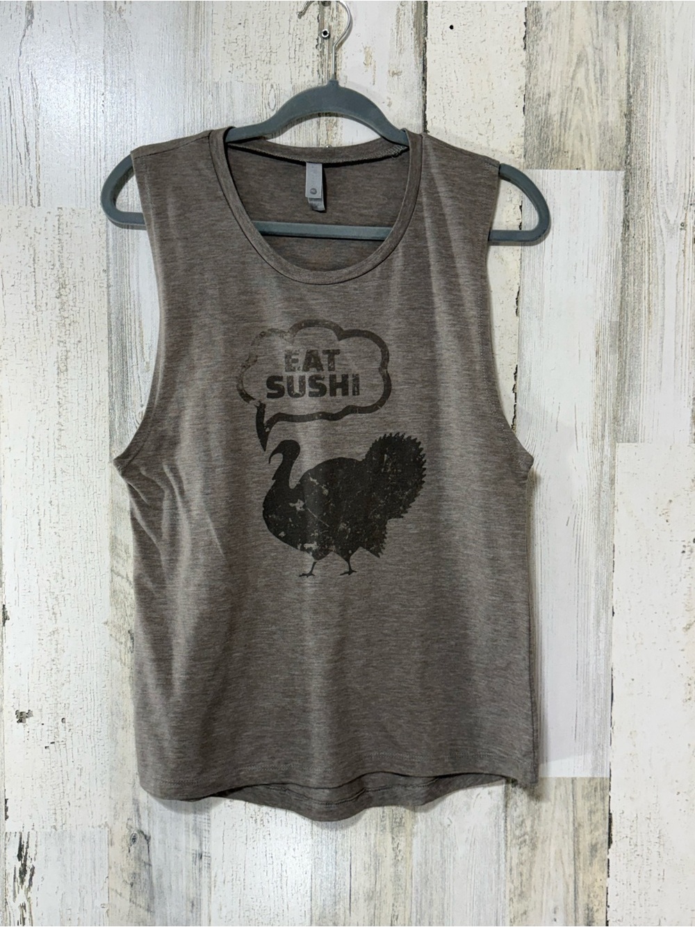 Sleeveless Graphic Tank Eat Sushi' Turkey Design